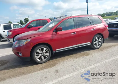 2014 Nissan Pathfinder Platinum z USA, uszkodzony, nr VIN 5N1AR2MM1EC632719